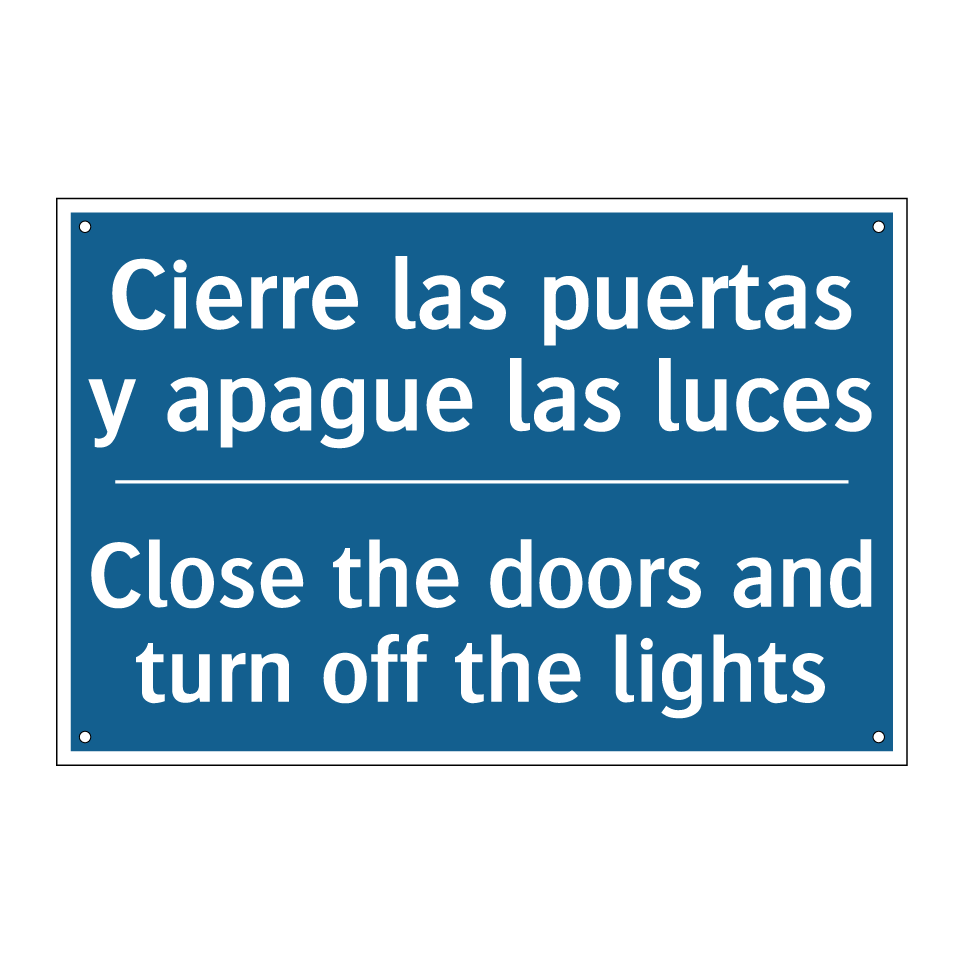 Cierre las puertas y apague las /.../ - Close the doors and turn off the /.../
