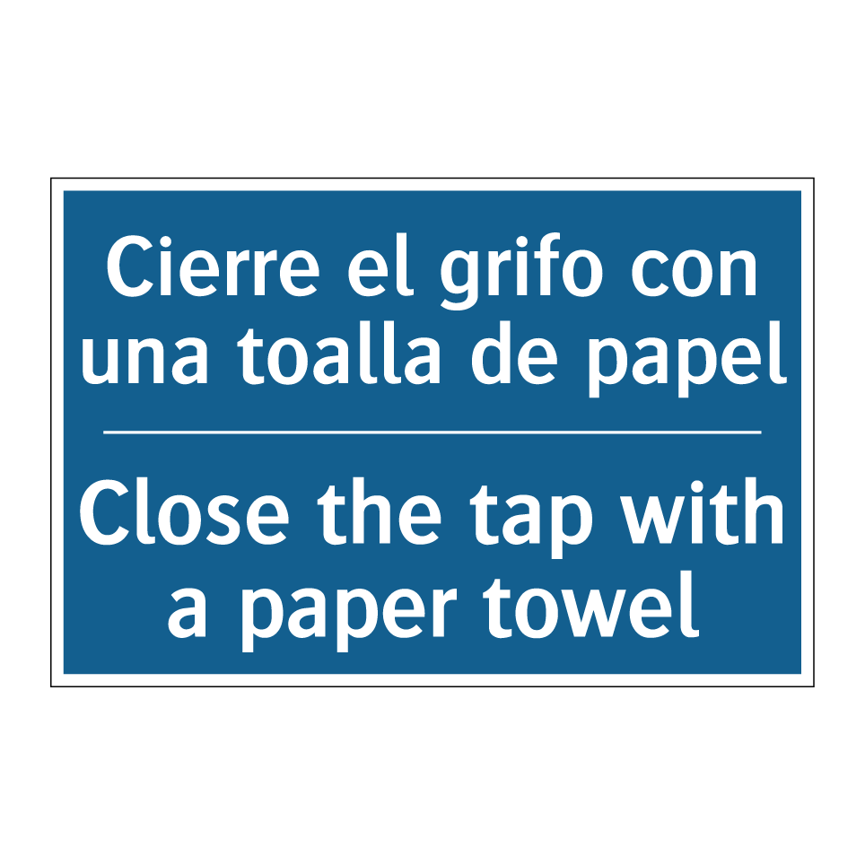 Cierre el grifo con una toalla /.../ - Close the tap with a paper towel /.../