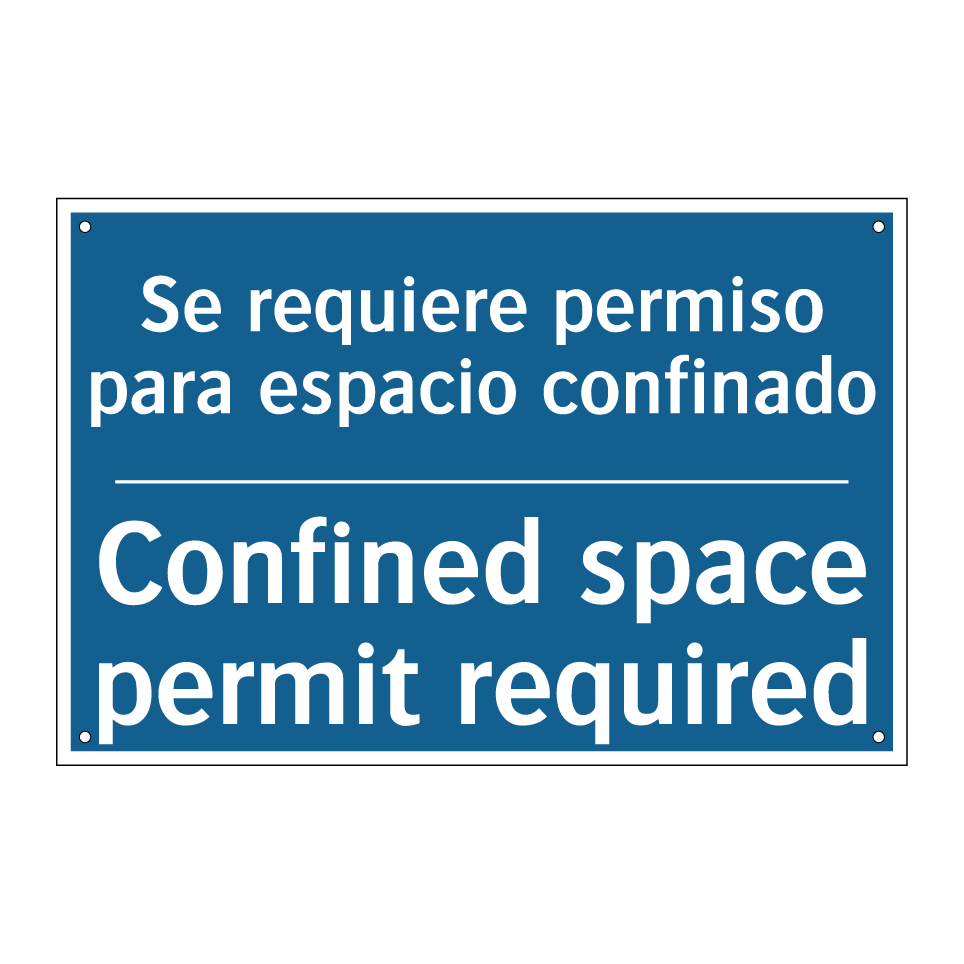 Se requiere permiso para espacio /.../ - Confined space permit required