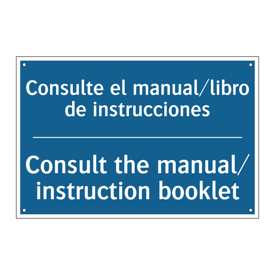 Consulte el manual/libro de instrucciones /.../ - Consult the manual/ instruction /.../