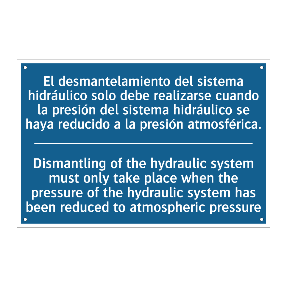 El desmantelamiento del sistema /.../ - Dismantling of the hydraulic system /.../
