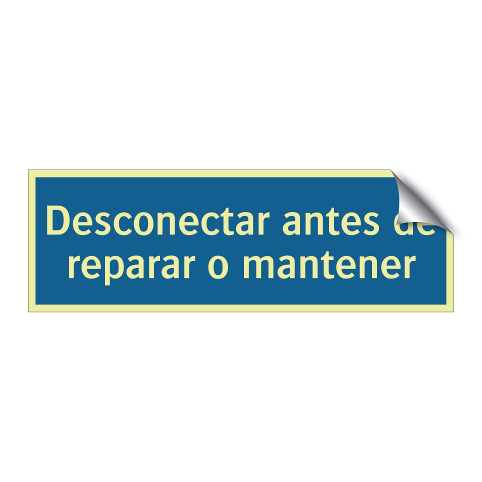 Desconectar antes de reparar o mantener