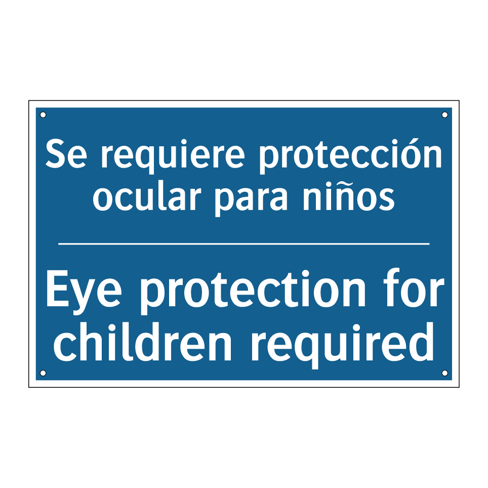 Se requiere protección ocular /.../ - Eye protection for children required /.../