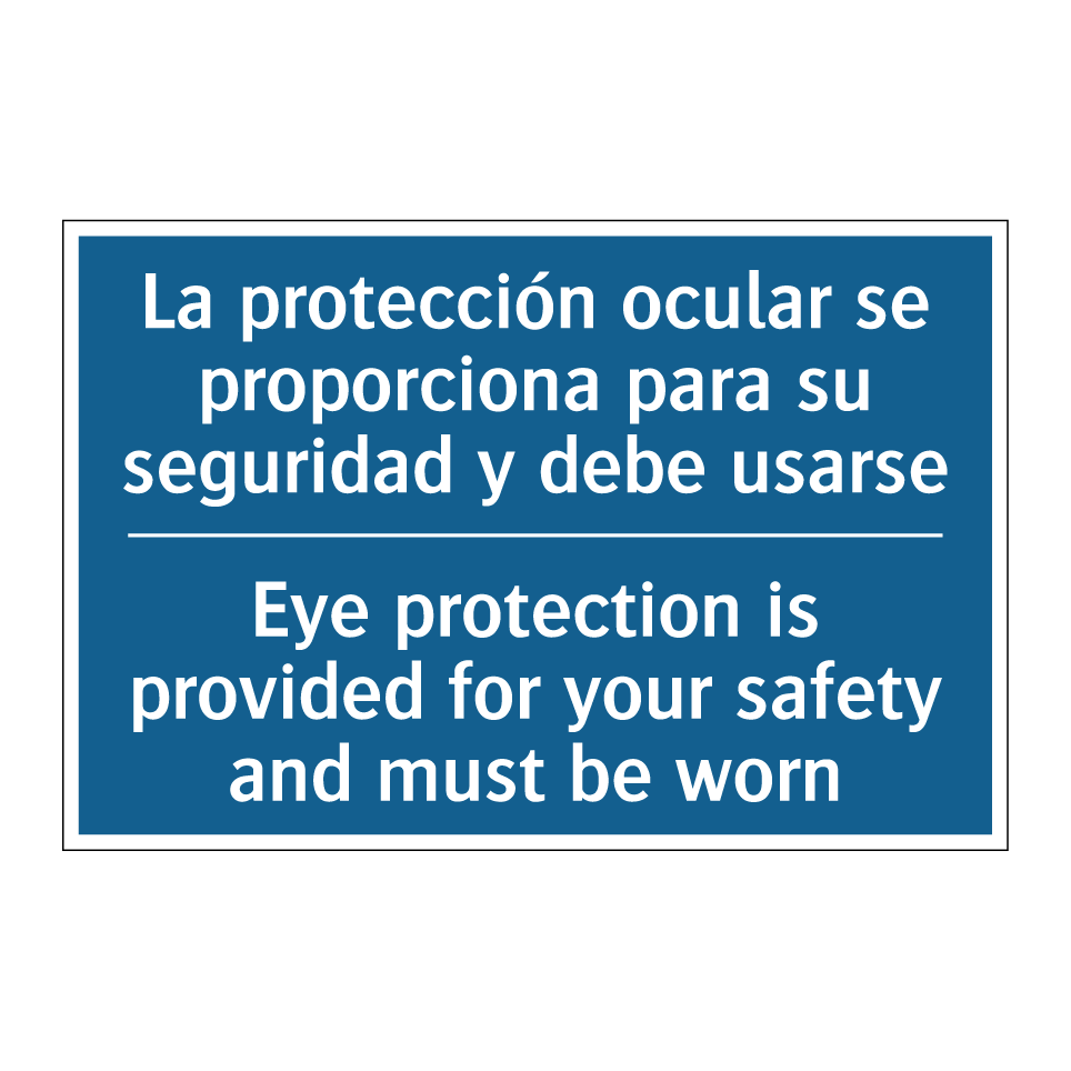 La protección ocular se proporciona /.../ - Eye protection is provided for /.../