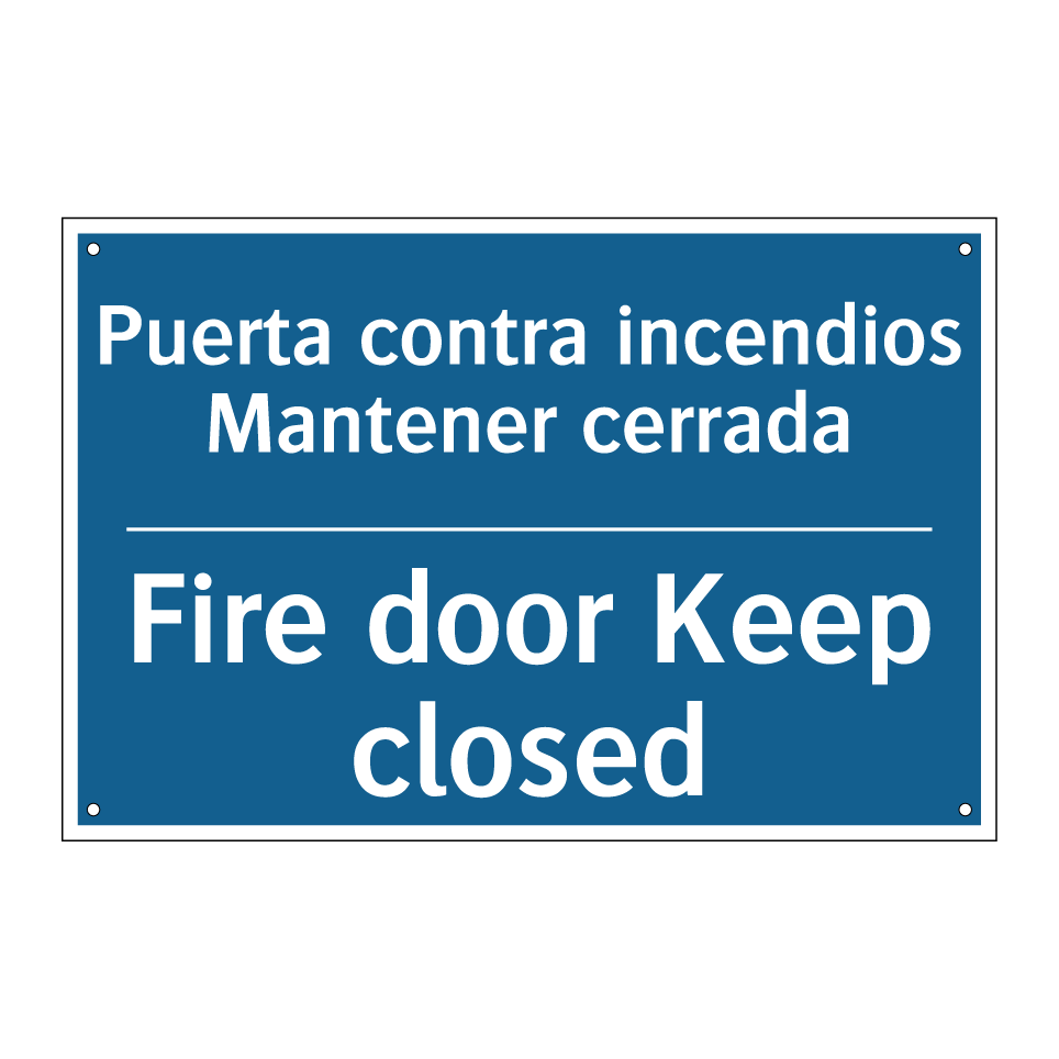 Puerta contra incendios Mantener /.../ - Fire door Keep closed