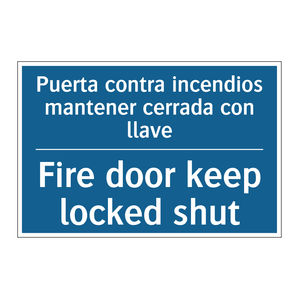 Puerta contra incendios mantener /.../ - Fire door keep locked shut
