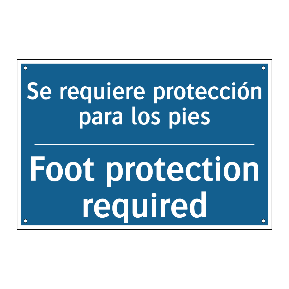 Se requiere protección para los /.../ - Foot protection required