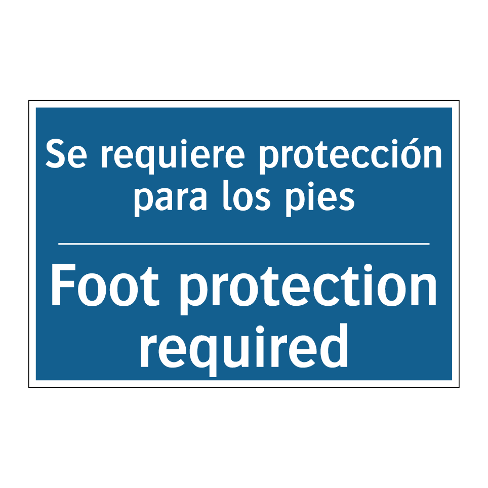 Se requiere protección para los /.../ - Foot protection required
