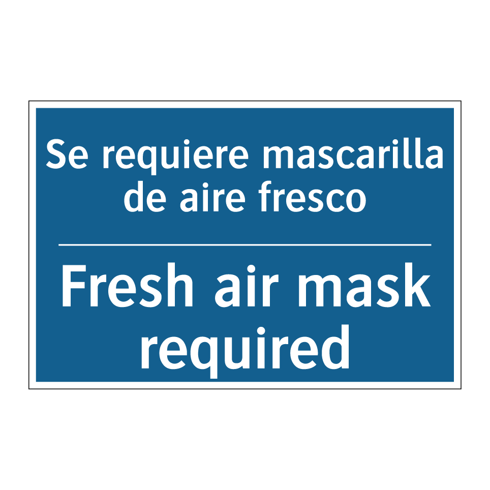 Se requiere mascarilla de aire /.../ - Fresh air mask required