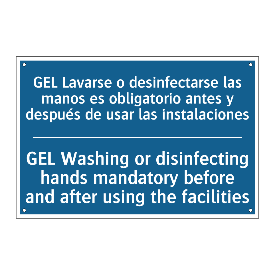 GEL Lavarse o desinfectarse las /.../ - GEL Washing or disinfecting hands /.../