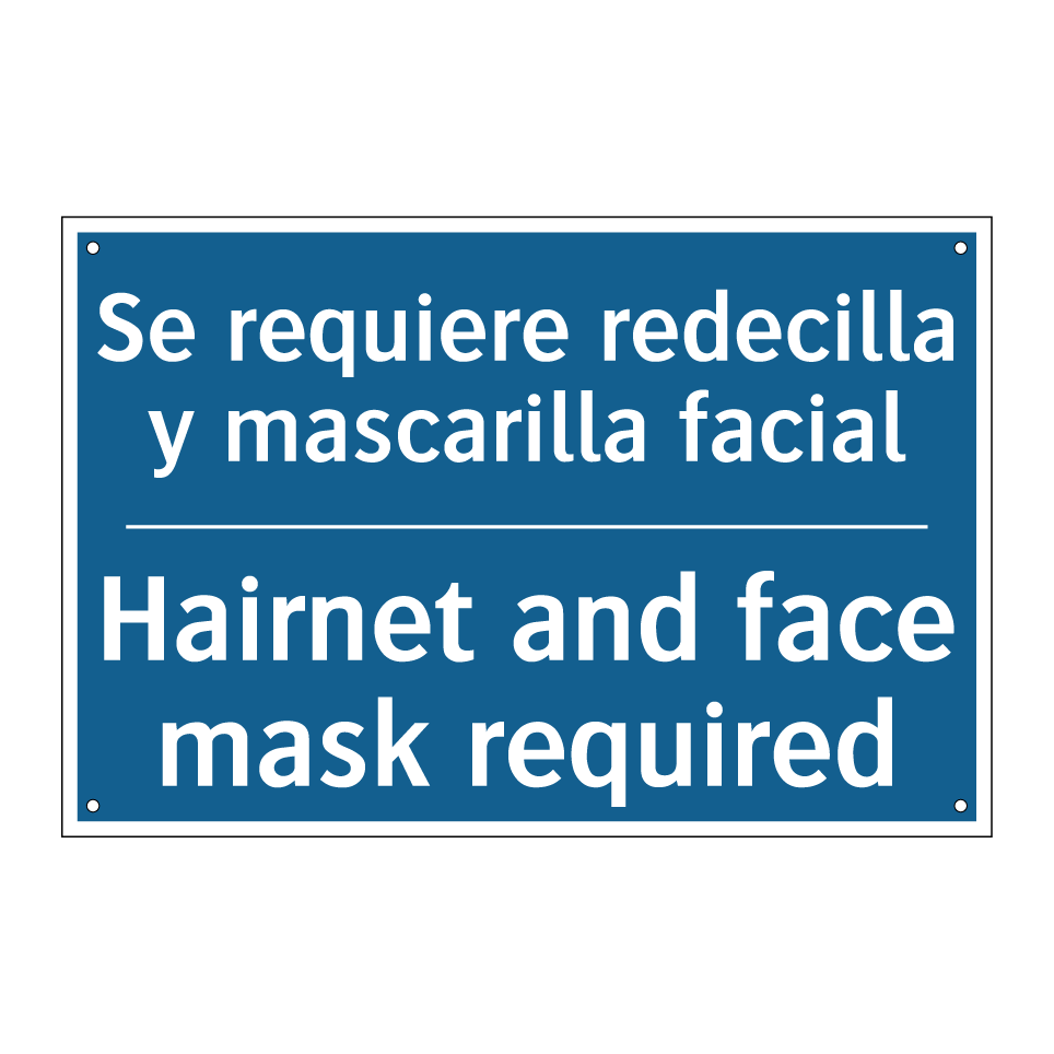Se requiere redecilla y mascarilla /.../ - Hairnet and face mask required