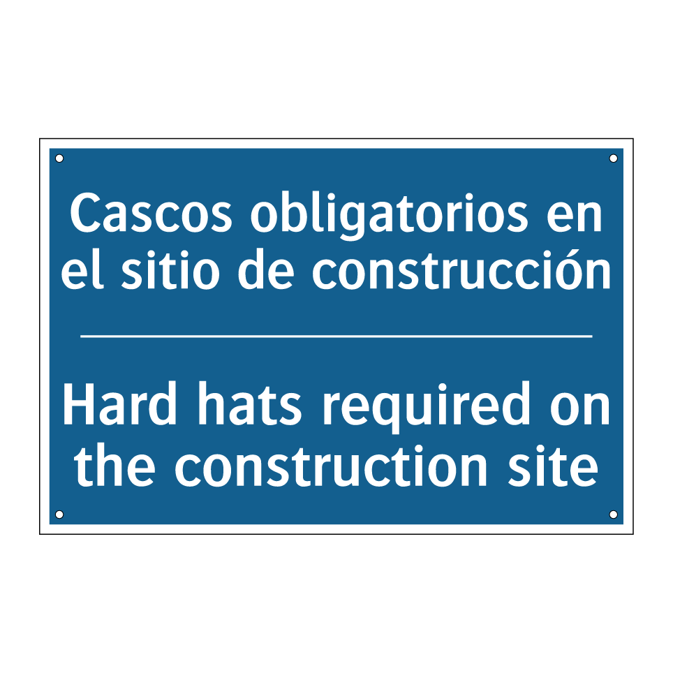 Cascos obligatorios en el sitio /.../ - Hard hats required on the construction /.../