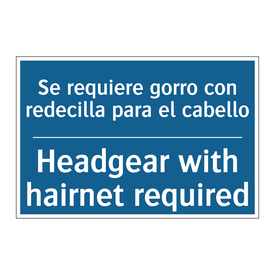 Se requiere gorro con redecilla /.../ - Headgear with hairnet required