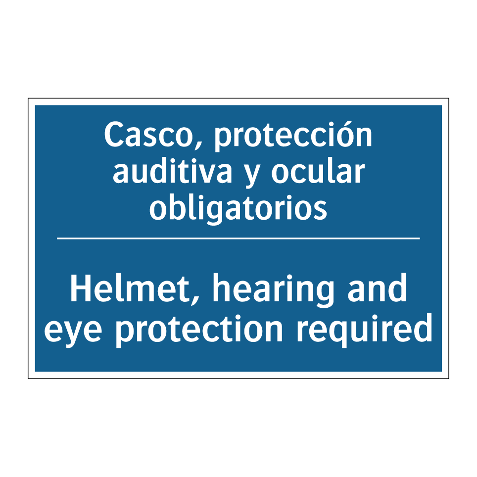 Casco, protección auditiva y ocular /.../ - Helmet, hearing and eye protection /.../