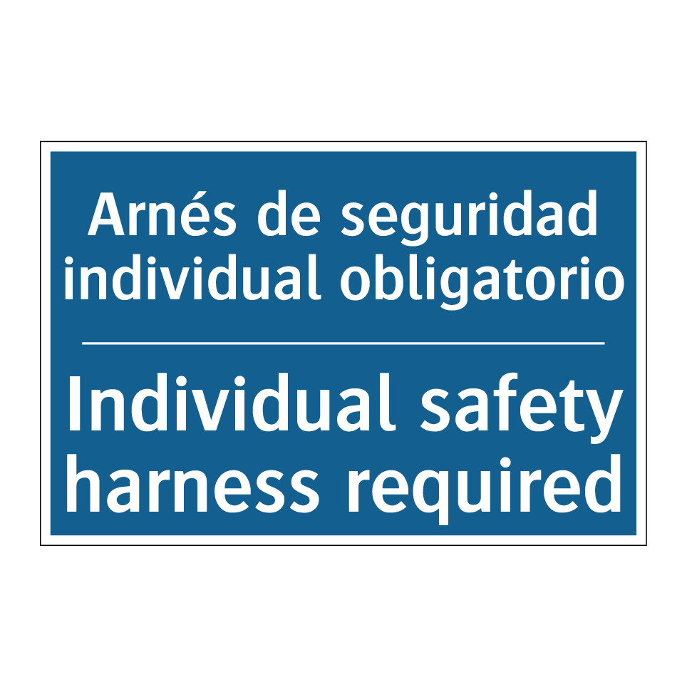 Arnés de seguridad individual /.../ - Individual safety harness required /.../