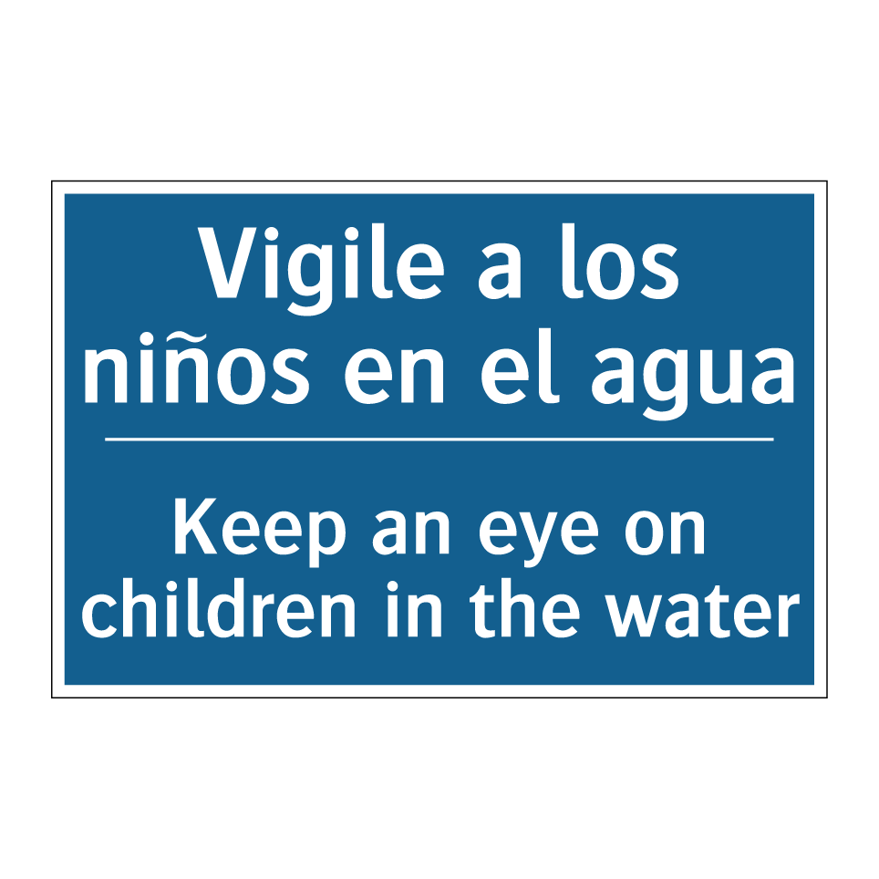 Vigile a los niños en el agua - Keep an eye on children in the /.../