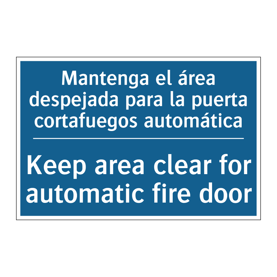Mantenga el área despejada para /.../ - Keep area clear for automatic /.../