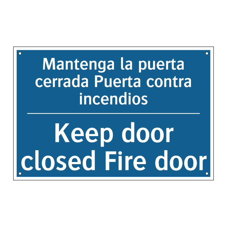 Mantenga la puerta cerrada Puerta /.../ - Keep door closed Fire door