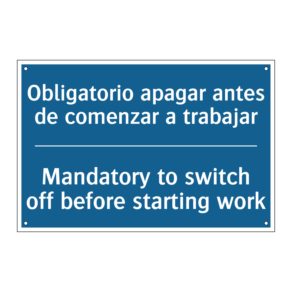 Obligatorio apagar antes de comenzar /.../ - Mandatory to switch off before /.../