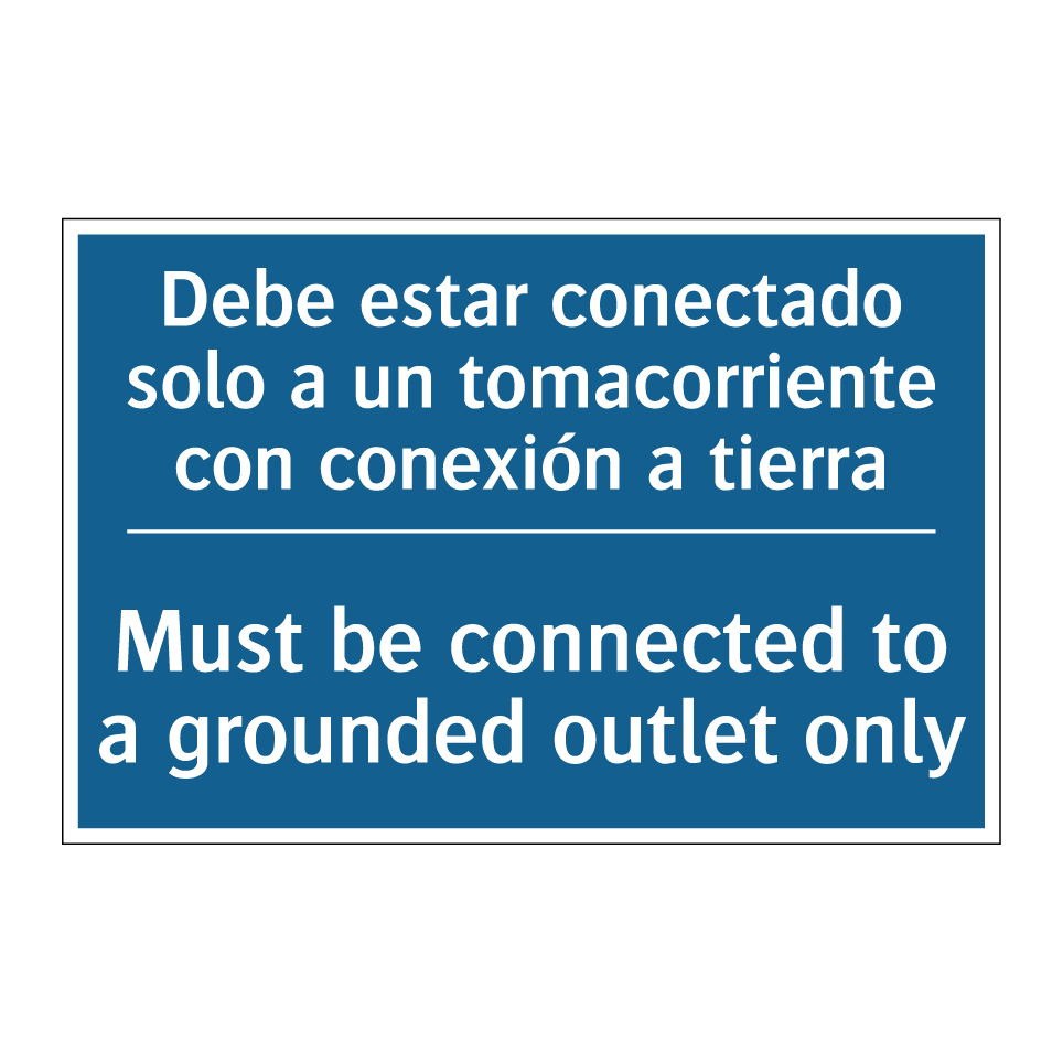 Debe estar conectado solo a un /.../ - Must be connected to a grounded /.../