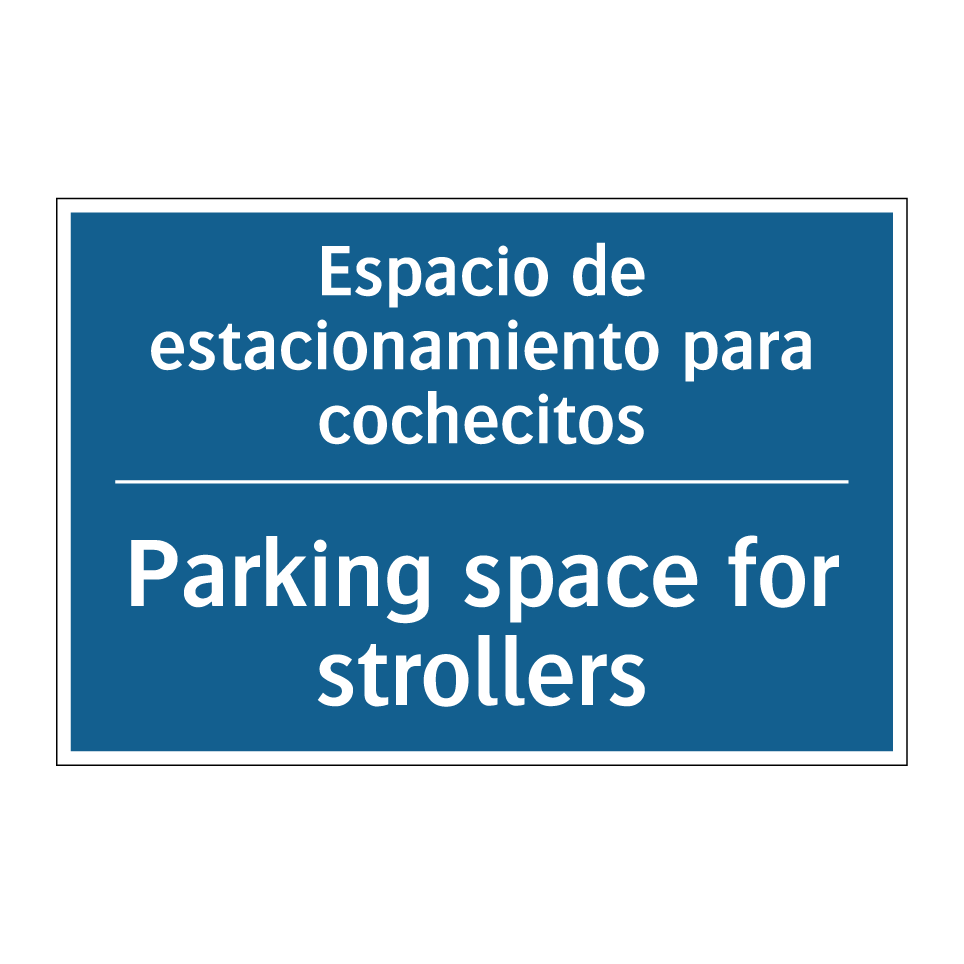 Espacio de estacionamiento para /.../ - Parking space for strollers