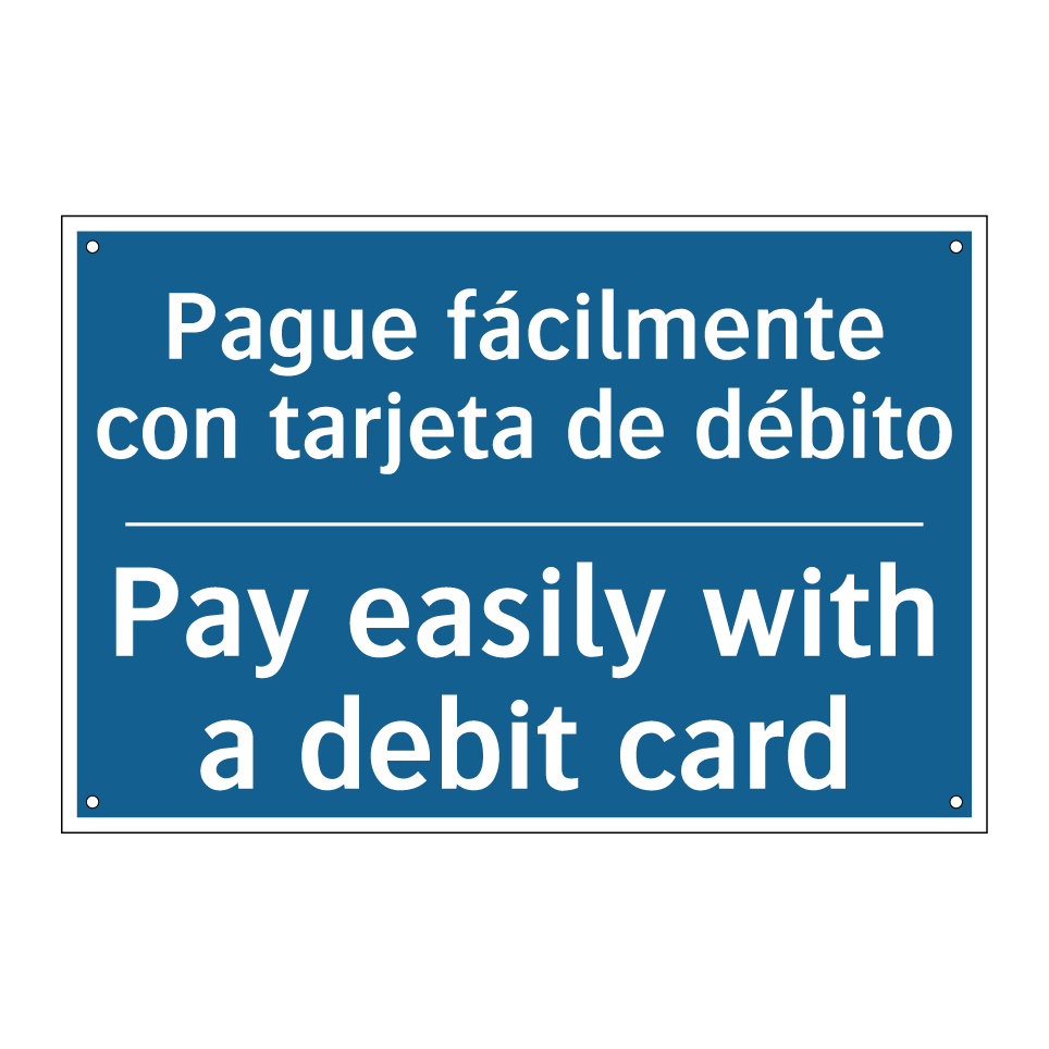 Pague fácilmente con tarjeta de /.../ - Pay easily with a debit card