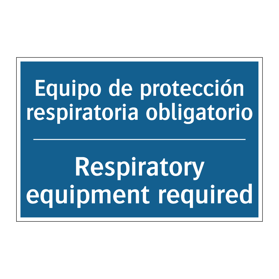 Equipo de protección respiratoria /.../ - Respiratory equipment required