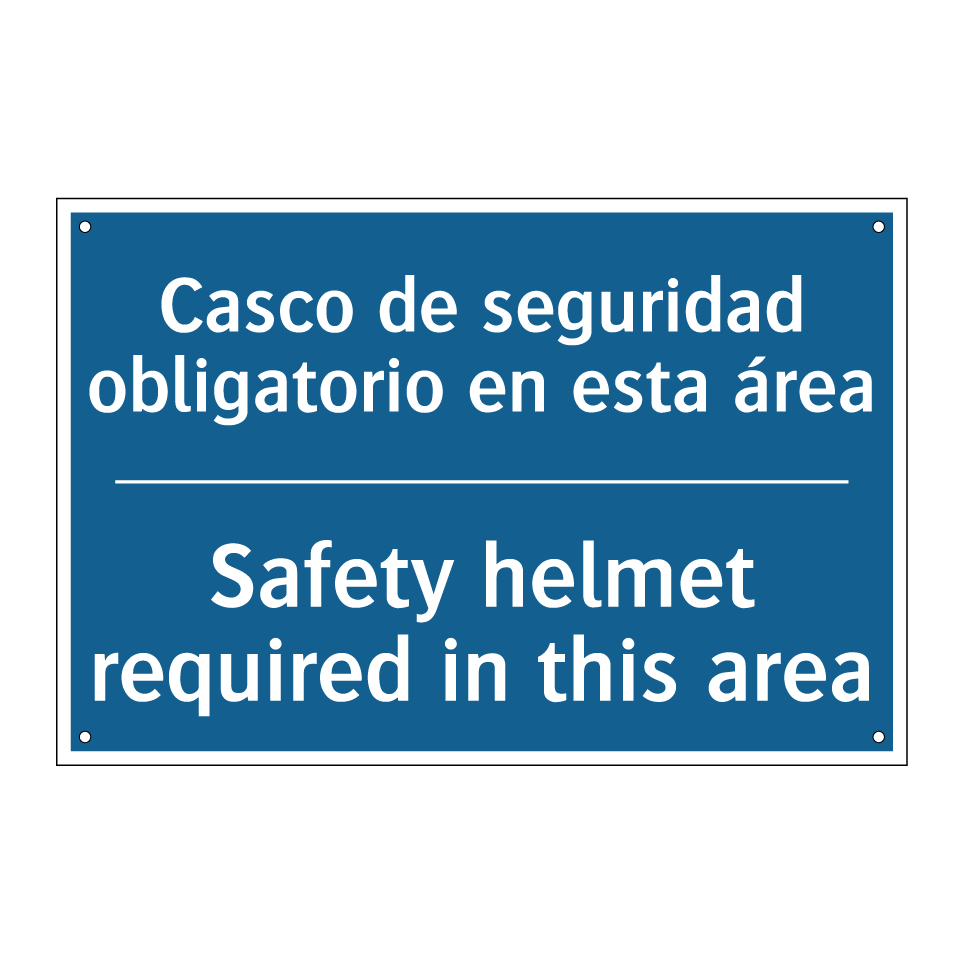 Casco de seguridad obligatorio /.../ - Safety helmet required in this /.../
