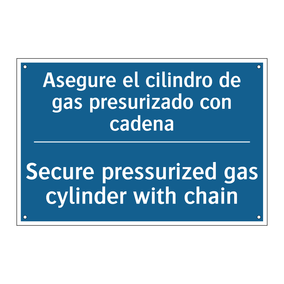 Asegure el cilindro de gas presurizado /.../ - Secure pressurized gas cylinder /.../
