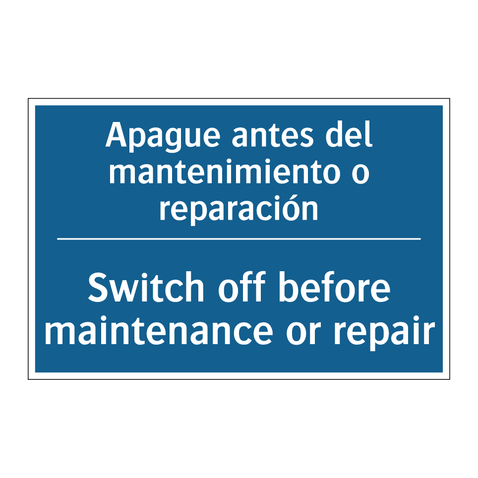 Apague antes del mantenimiento /.../ - Switch off before maintenance /.../
