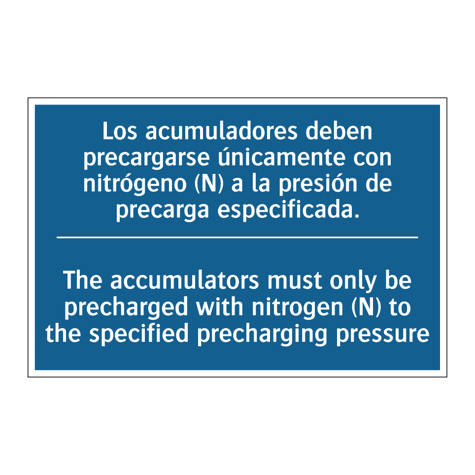 Los acumuladores deben precargarse /.../ - The accumulators must only be /.../