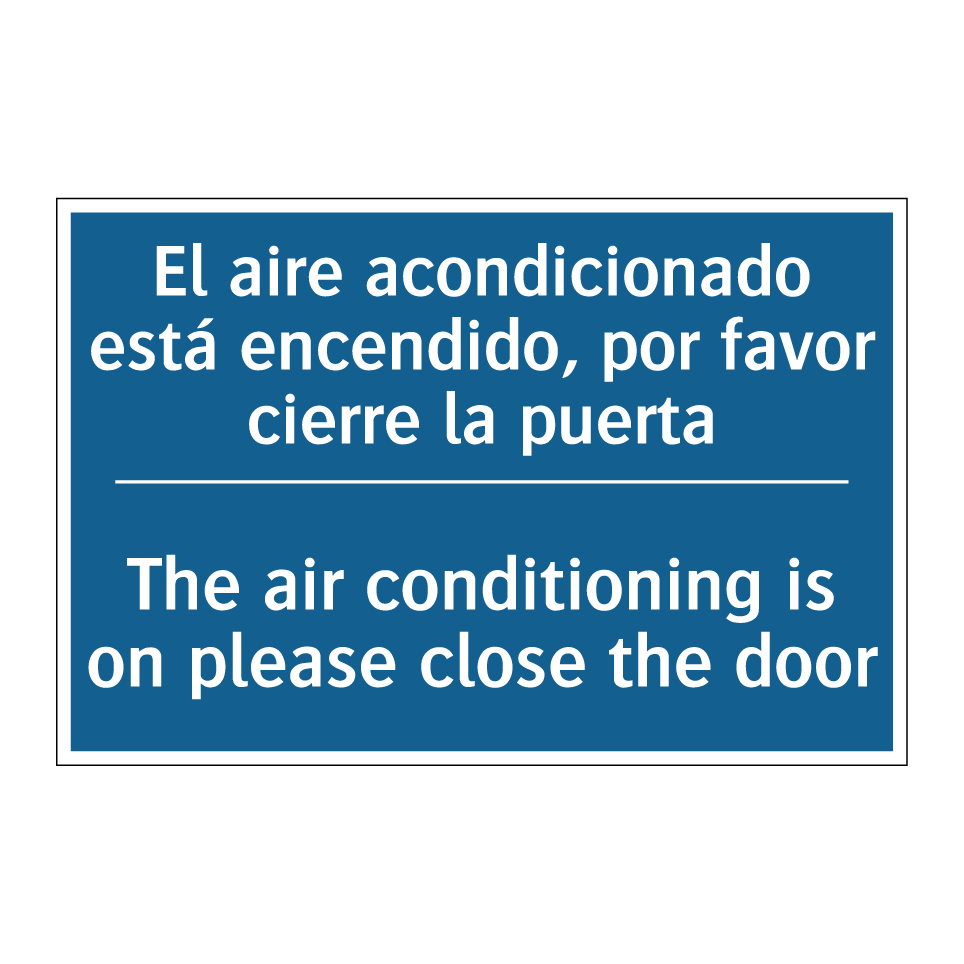 El aire acondicionado está encendido, /.../ - The air conditioning is on please /.../