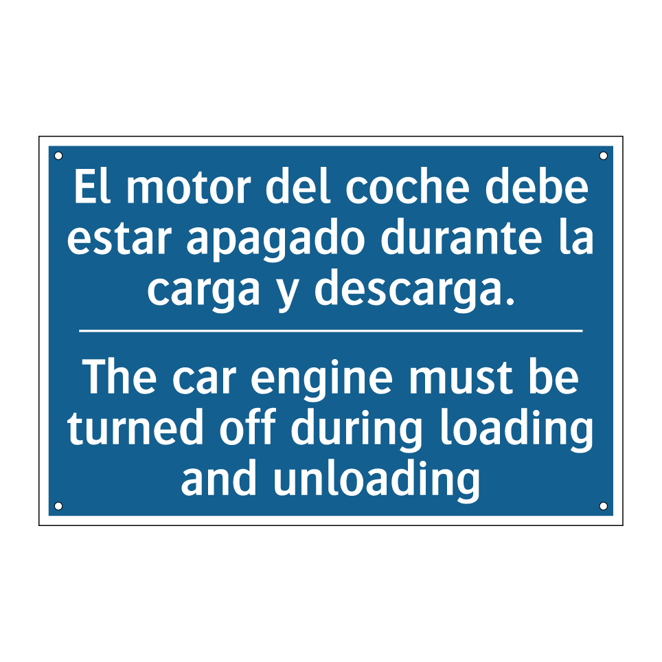 El motor del coche debe estar /.../ - The car engine must be turned /.../