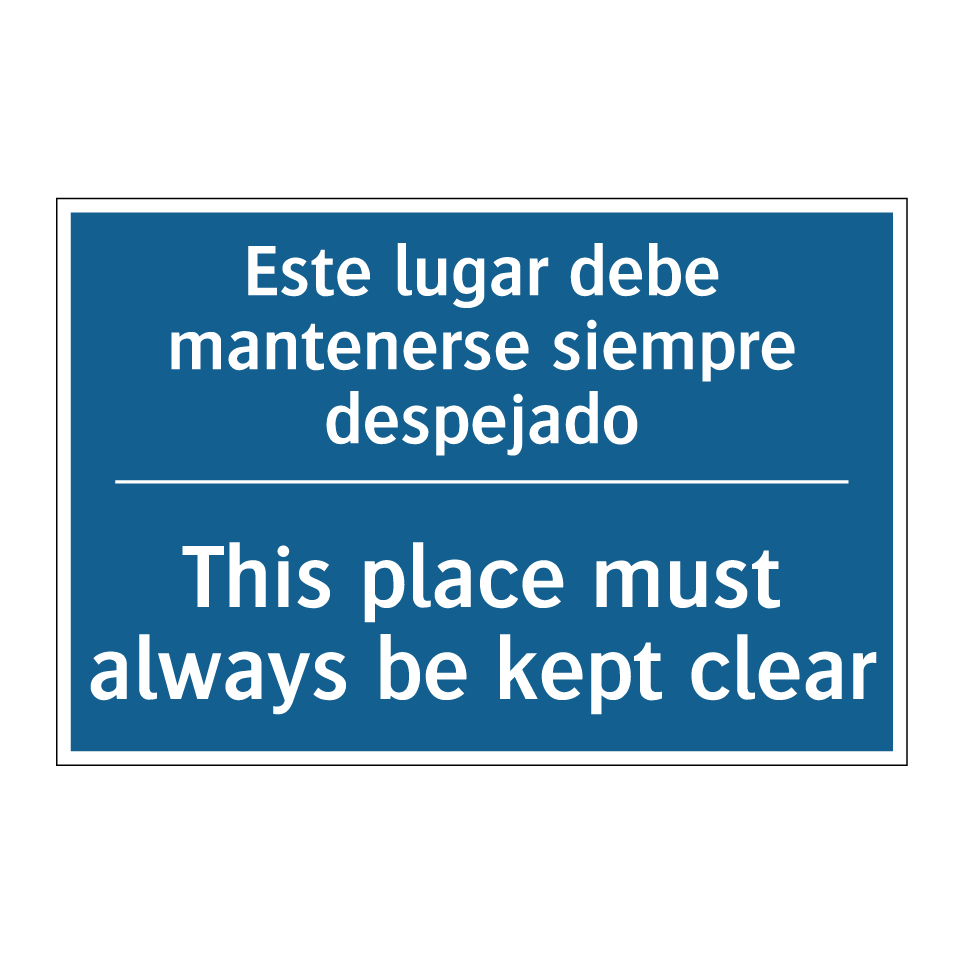 Este lugar debe mantenerse siempre /.../ - This place must always be kept /.../