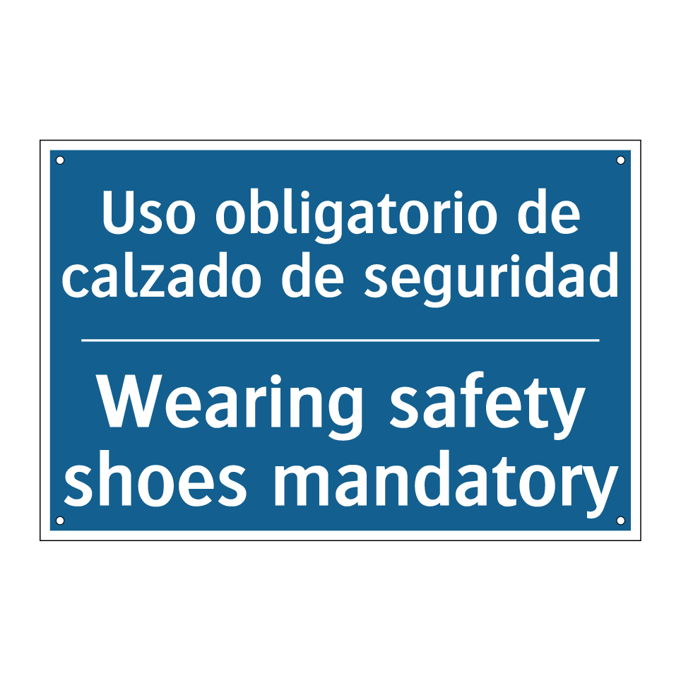 Uso obligatorio de calzado de /.../ - Wearing safety shoes mandatory