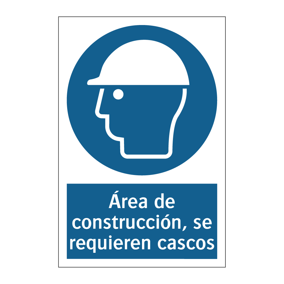 Área de construcción, se requieren cascos