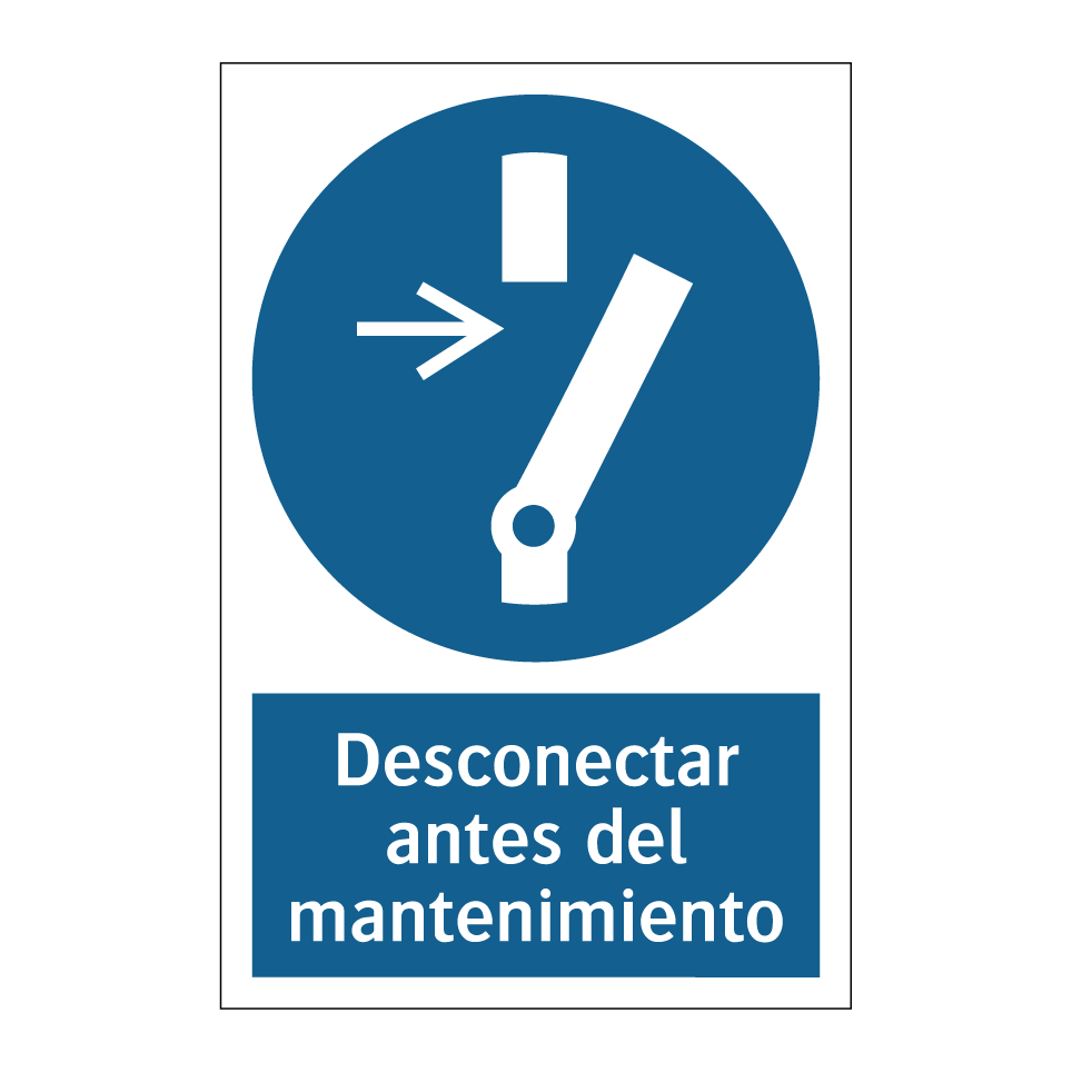 Desconectar antes del mantenimiento
