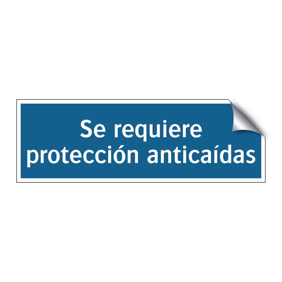 Se requiere protección anticaídas