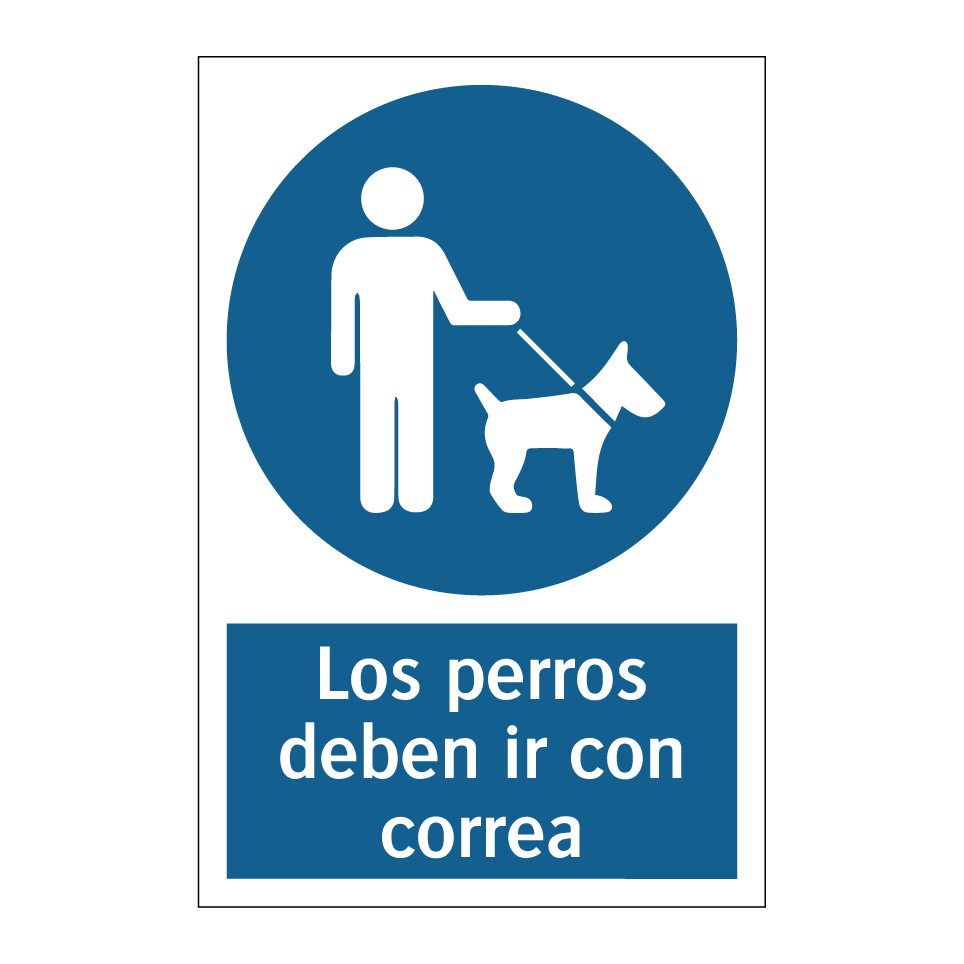 Los perros deben ir con correa