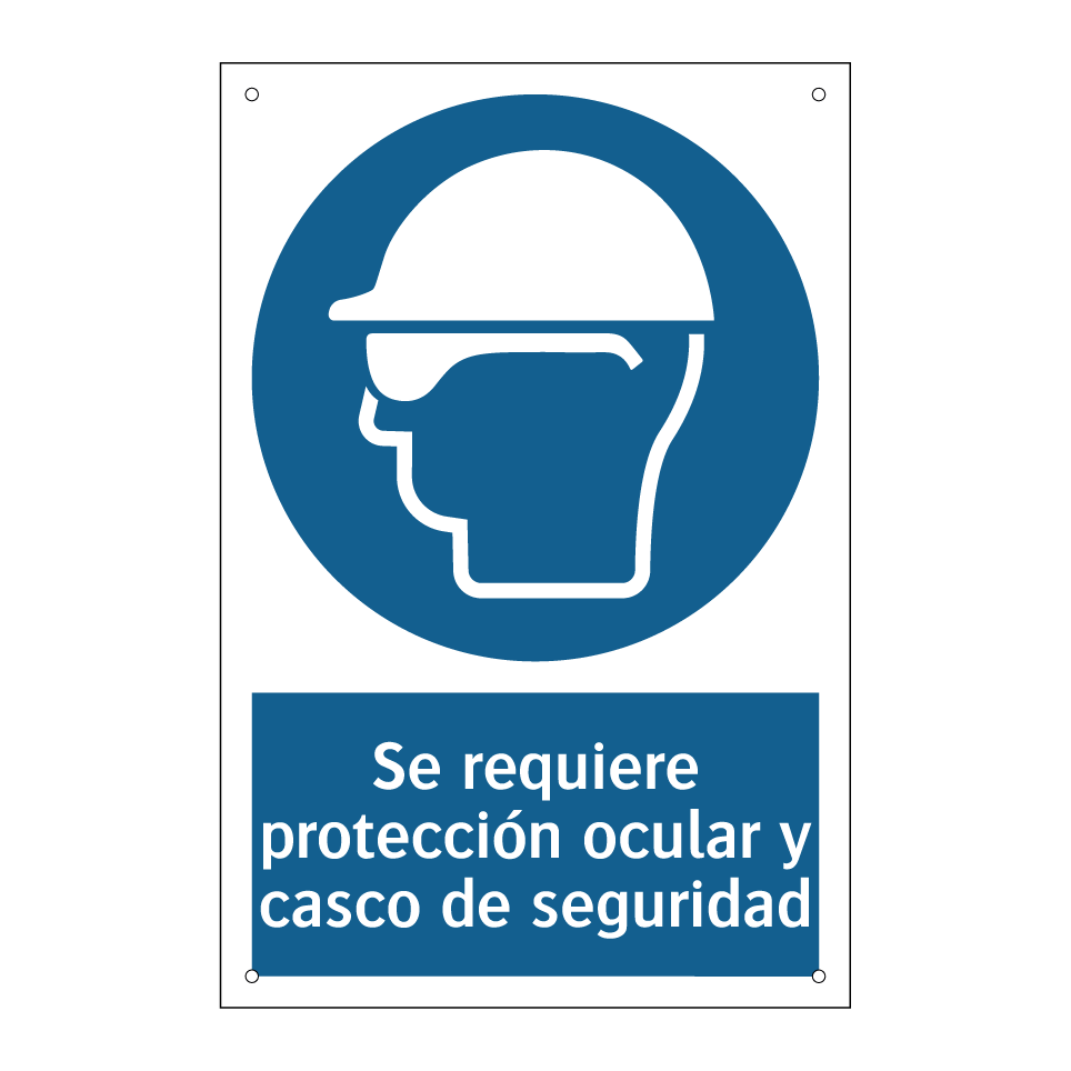 Se requiere protección ocular y casco de seguridad