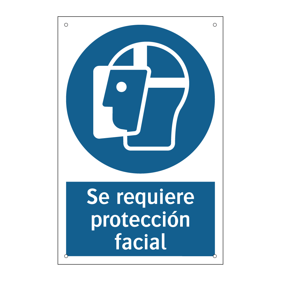 Se requiere protección facial