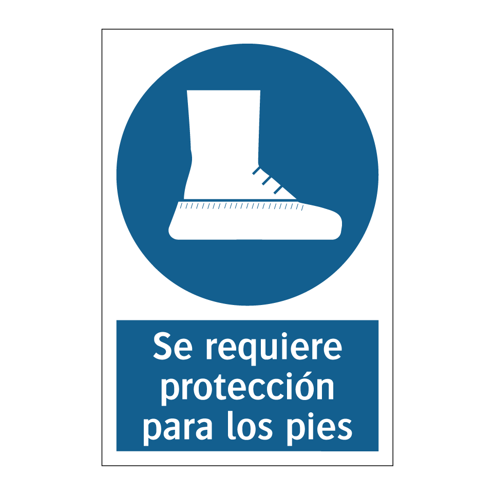 Se requiere protección para los pies