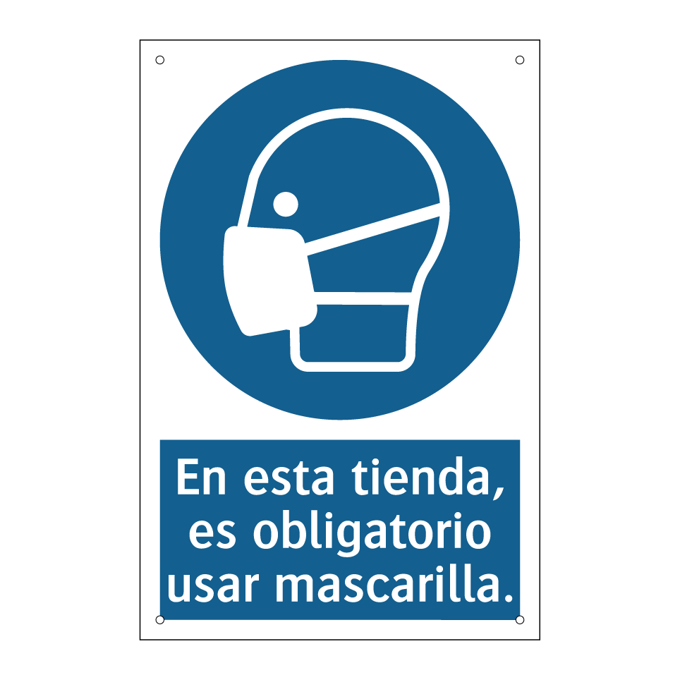 En esta tienda, es obligatorio usar mascarilla.