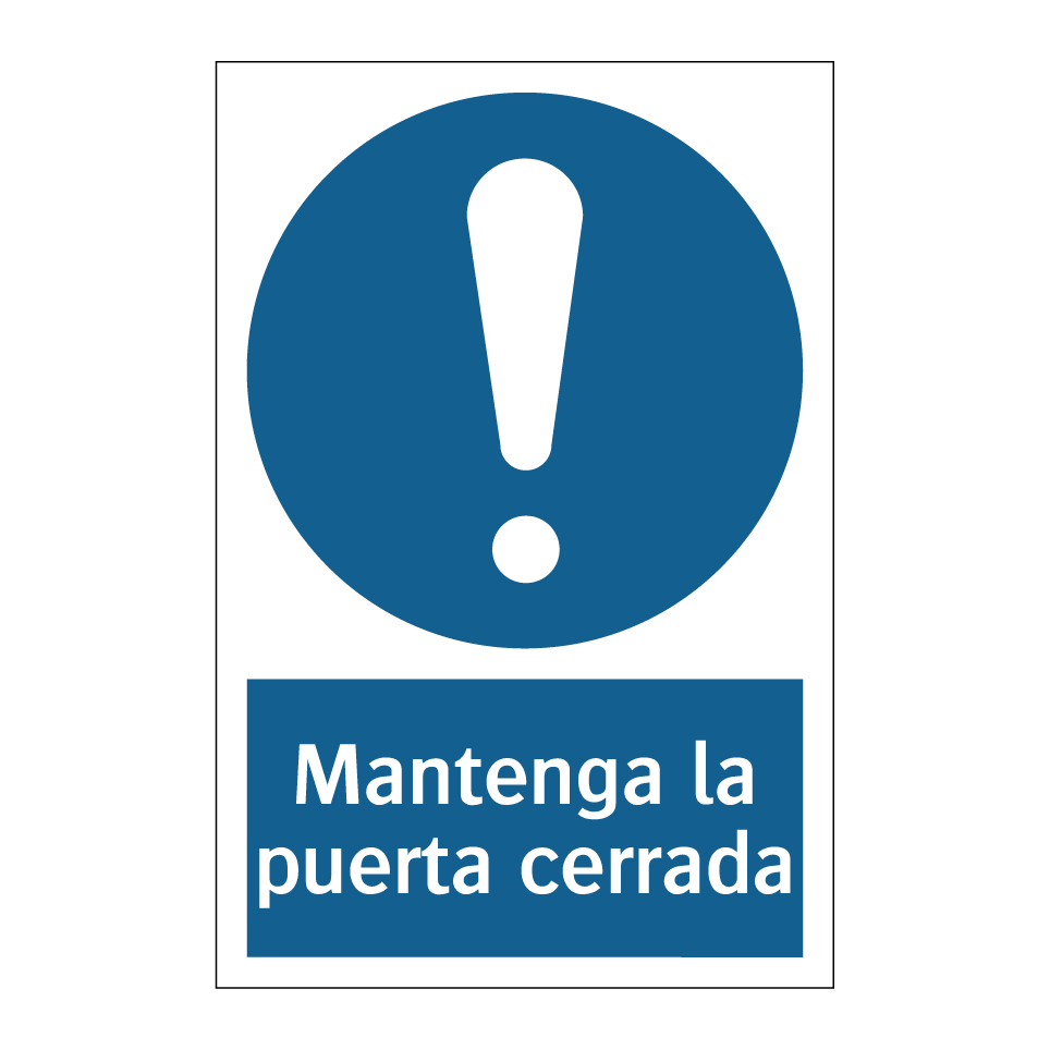 Mantenga la puerta cerrada