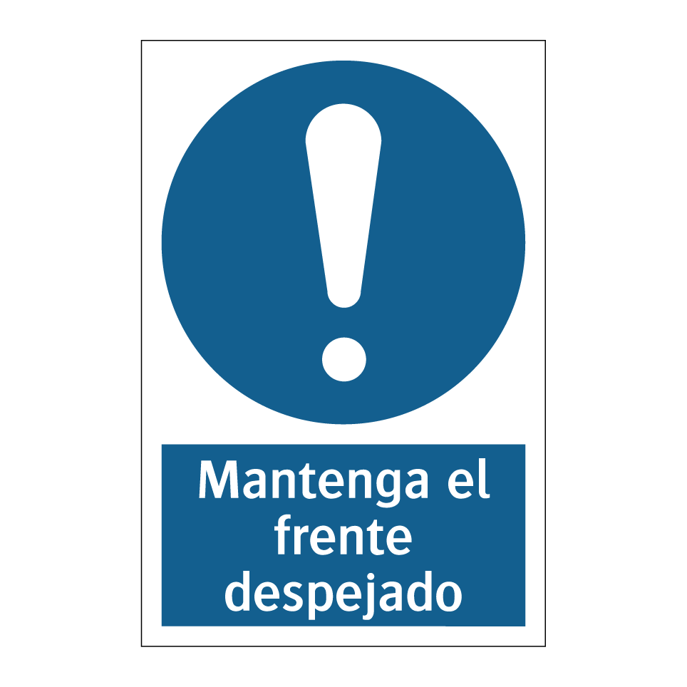 Mantenga el frente despejado