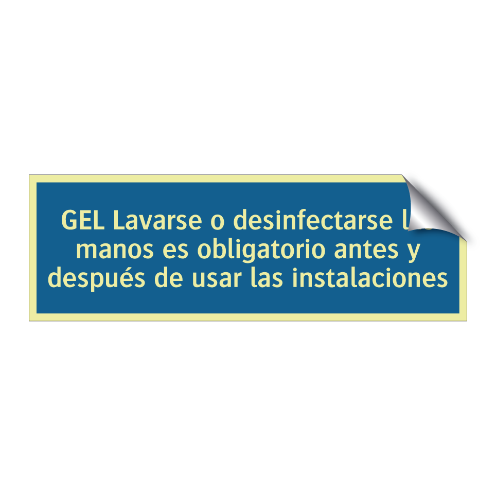 GEL Lavarse o desinfectarse las manos es obligatorio antes y después de usar las instalaciones