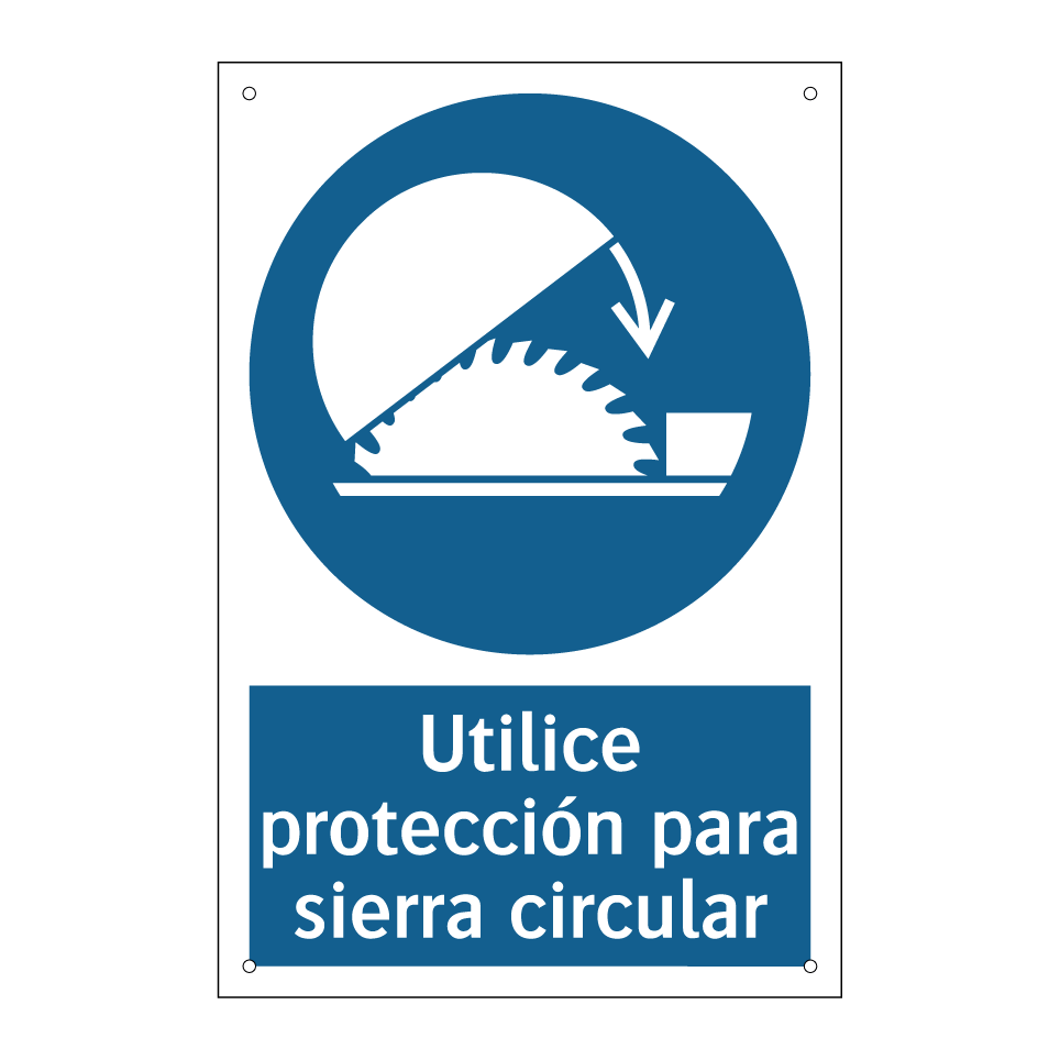 Utilice protección para sierra circular