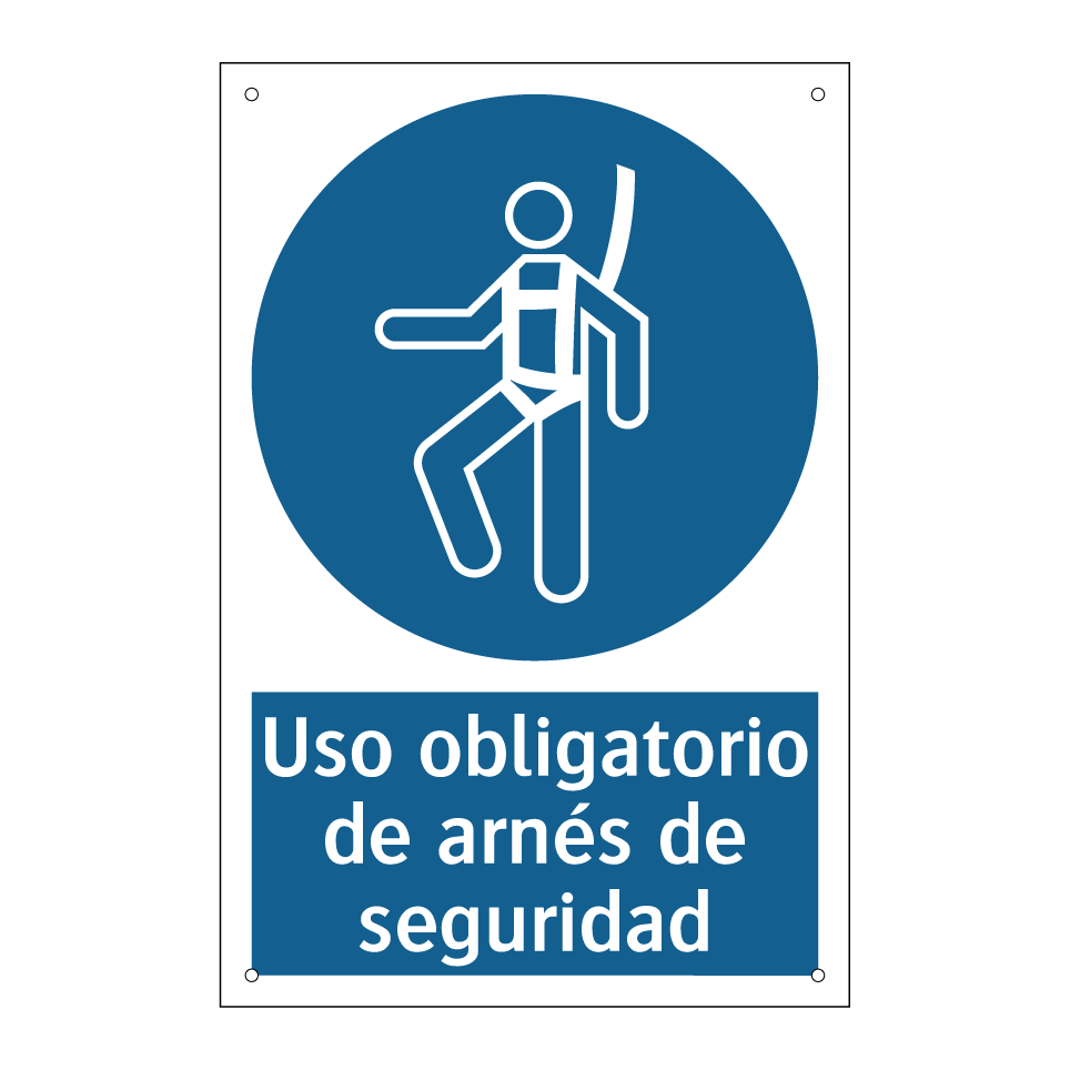 Uso obligatorio de arnés de seguridad