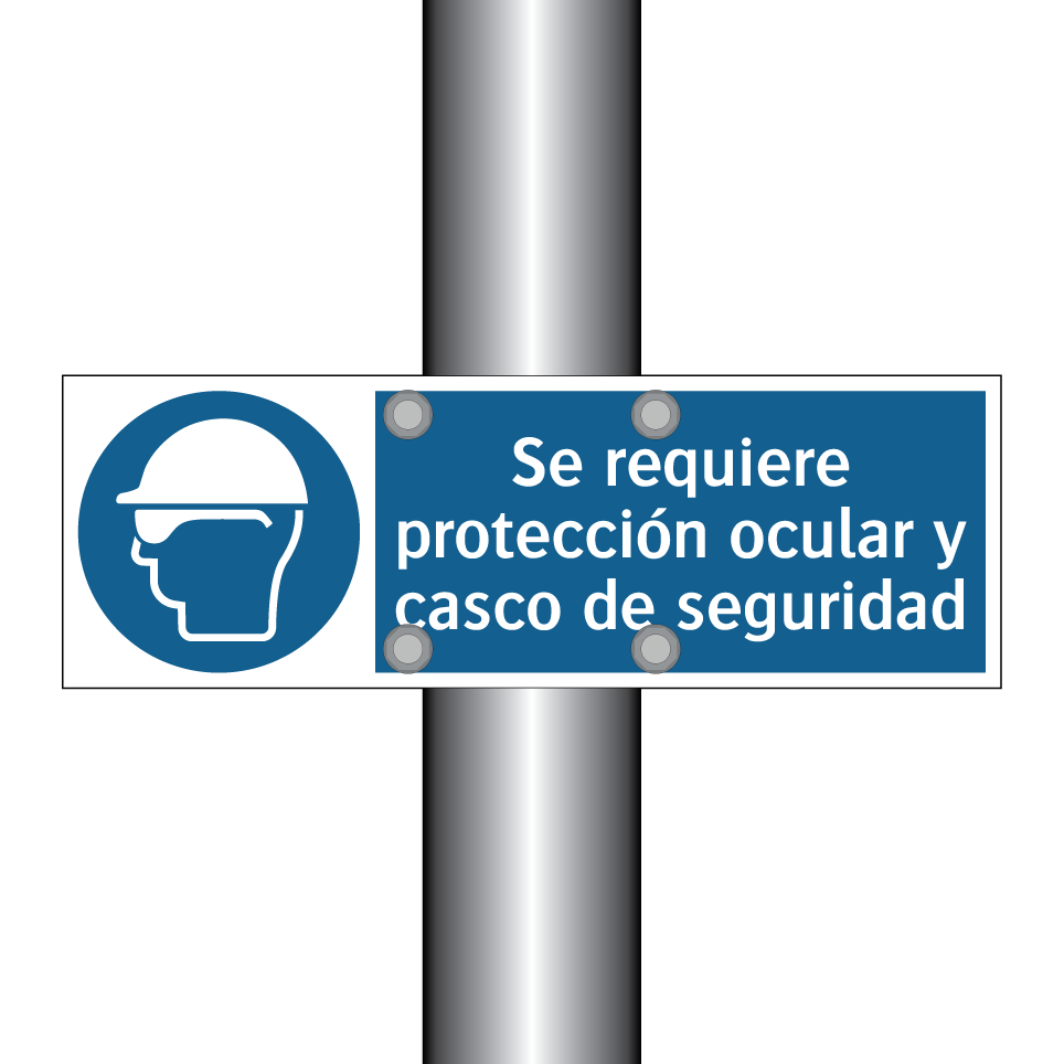Se requiere protección ocular y casco de seguridad