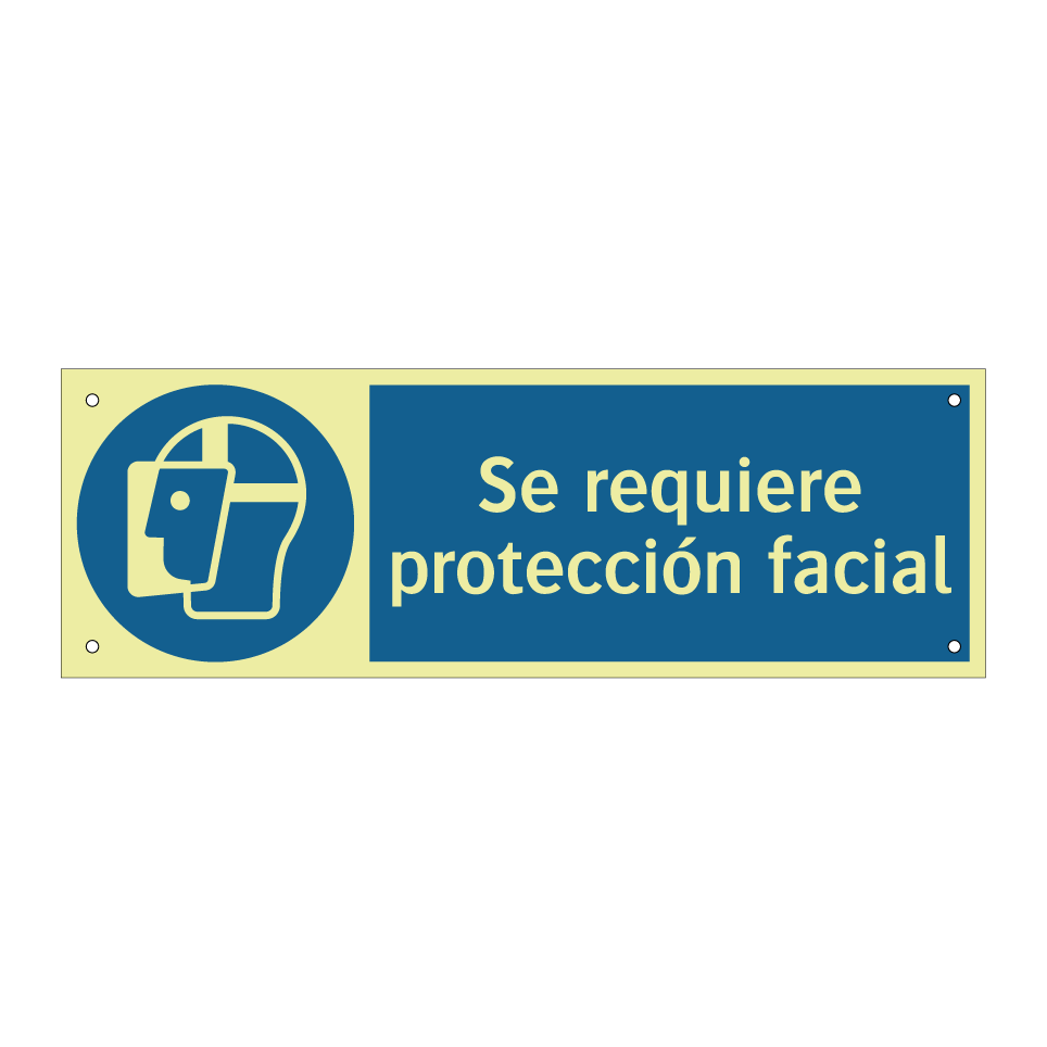 Se requiere protección facial
